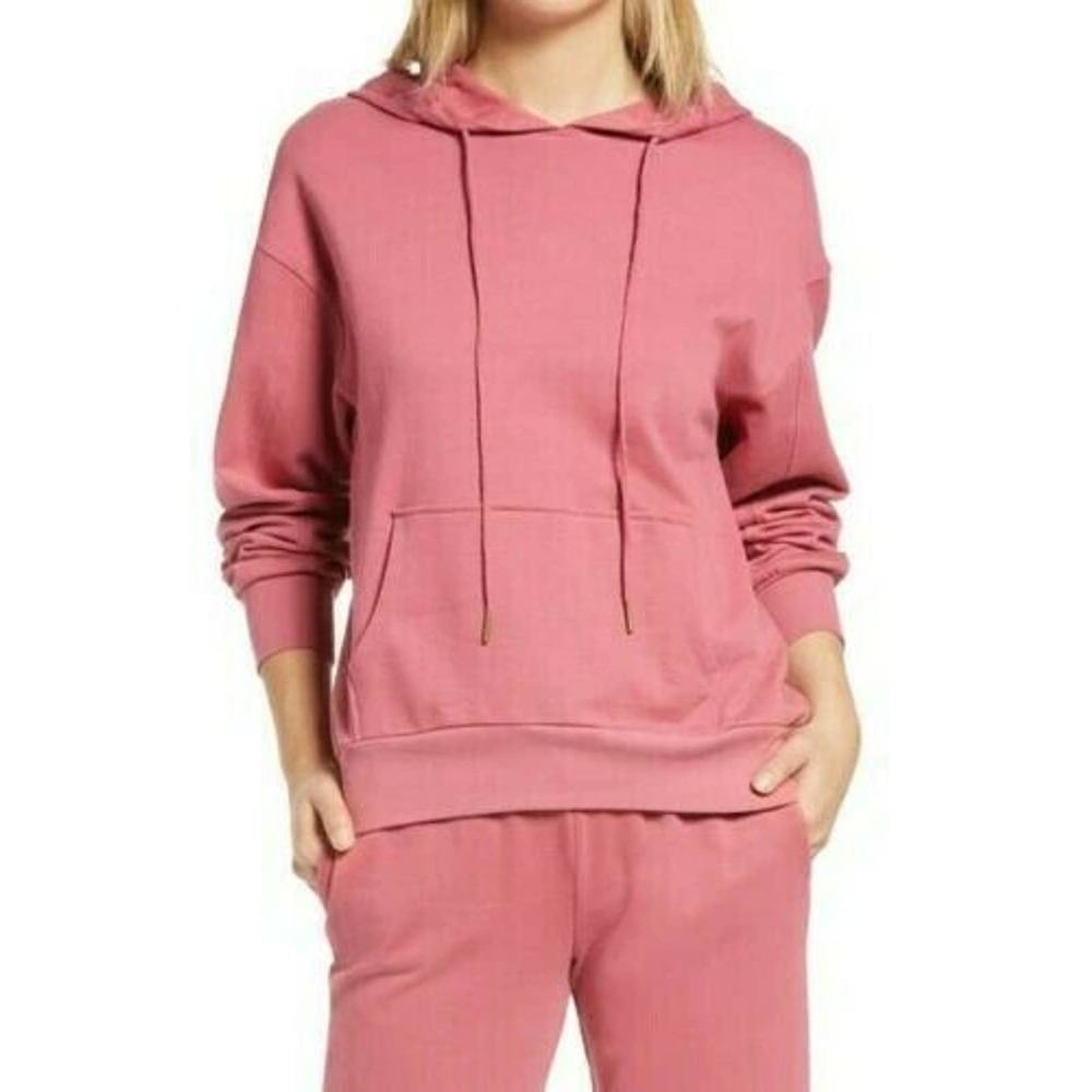 $49 BP Oversized Hooded Sweatshirt In Red Slate Size Medium